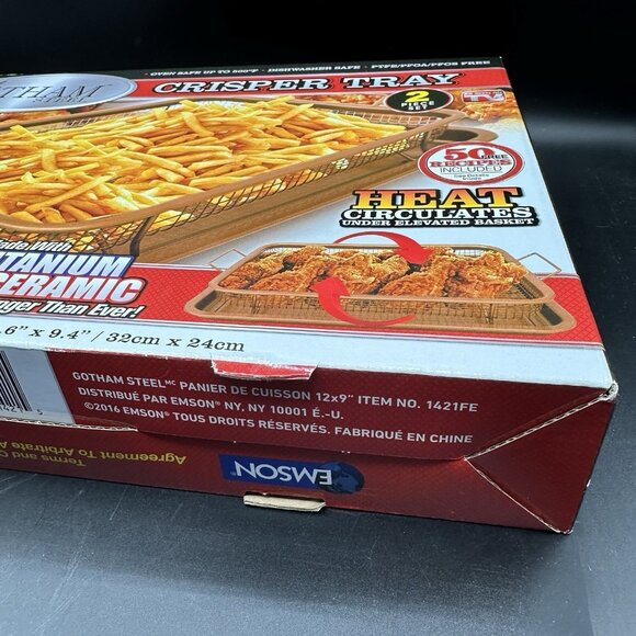 Gotham Steel Nonstick Crisper Tray Basket Oven Air-Fry Titanium Ceramic w Recipe - Picture 11 of 11